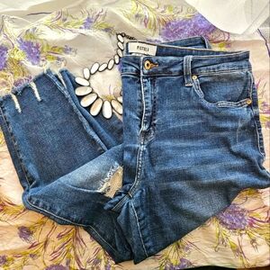 PISTOLA | Arielle Skinny Distressed Scissor-Cut Hem Ankle Jeans | Size 32